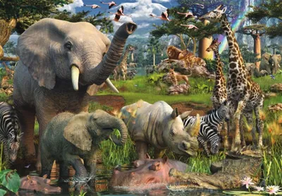 Immagine prodotto di Puzzle RAVENSBURGER Animali alla fonte dell'acqua 18000 pezzi