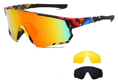Zdjęcie produktu dla Okulary rowerowe sportowe polaryzacyjne 3 soczewki UV400