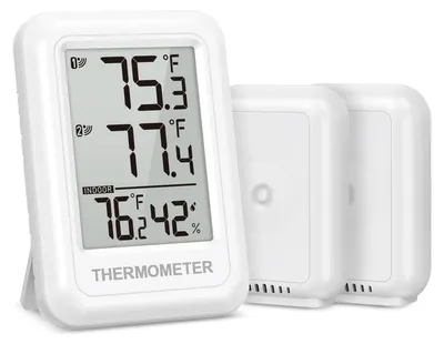 Obrázek produktu pro Digitální teploměr a hygrometr s bezdrátovými senzory