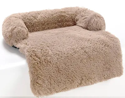 Image de Panier pour chien, lavable, moelleux, taille moyenne, couleur beige