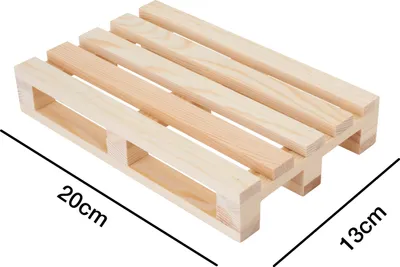 Produktbild von Miniatur-Holzpalette geschliffen 12cm x 13cm