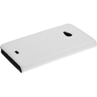 Produktbild von PhoneNatic Kunst-Lederhülle kompatibel mit Microsoft Lumia 540 Dual - Book-Case weiß + 2 Schutzfolien