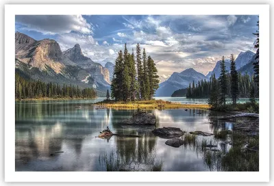 Produktbild von Poster - Poster ohne Rahmen - See Landschaft Natur - 91,5x61 cm - Wand Bild - Wanddeko - Wandbilder - Kunstposter - Wandposter - Bilder - Kunstdruck - Wanddekoration - Wandbild - P2XAA91x61-4133