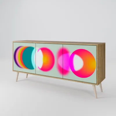 Immagine prodotto di Spacerebels cassettiera a 3 ante - credenza cassettiera - credenza alta - mobile armadio - soggiorno camera da letto - 57,5×164,5×42 (HxLxP)