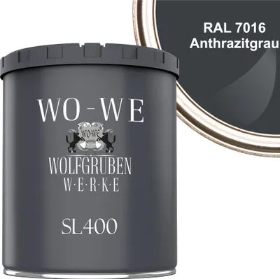Produktbild von Schwimmbadfarbe Poolfarbe Schwimmbeckenfarbe SL400 Anthrazitgrau RAL7016 - 750ml