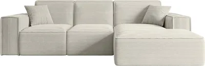 Produktbild von ALTDECOR Ecksofa in L-Form SERRA-L - 266x169x80 cm Cremeweiß - Corner Sofa Bett Eckcouch Couch Wohnlandschaft Cauchsofa