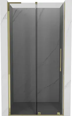 Produktbild von Mexen Velar L Schiebetür Duschabtrennung 100 cm, Graphit, Gold - 871-100-003-41-50