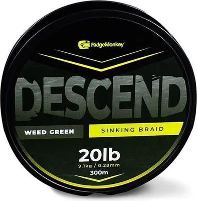 Produktbild von RidgeMonkey Descend Sinking Braid - 1000m Karpfenschnur, Durchmesser/Tragkraft:0.28mm / 20lb / 9.1kg