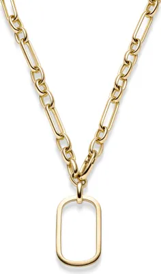 Produktbild von 11mm Phantasie Halskette Collier mit Dekoelement 33x51mm 585 Gold Gelbgold 55cm