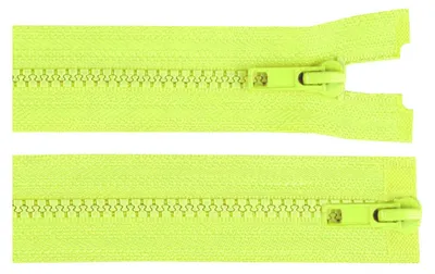 Produktbild von 1 Reißverschluss 2-Wege 5mm 80 cm teilbar Autolock Doppelzipper Farbwahl,neongelb