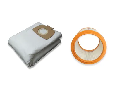 Produktbild von 5 Staubsaugerbeutel + 1 auswaschbarer Filter für Makita VC2512L VC 2512L 2512 L