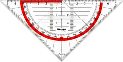Produktbild von Aristo College Geometrie Dreieck 16 cm mit Griff, mit Facette und Tuschenoppen