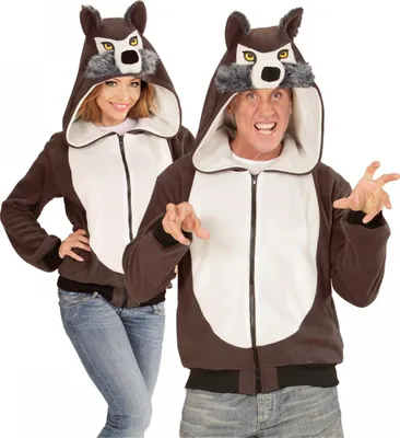 Produktbild von Wolf Hoodie als Kostüm Jacke Größe: S/M