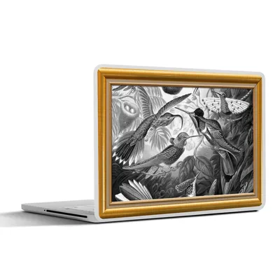 Produktbild von MuchoWow® Laptop Aufkleber Sticker Cover Alte Meister - Kunstwerke - Liste - Gold 36.5x27.5 cm - Laptop-Sticker