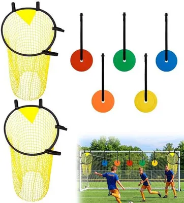 Produktbild von Mineup, 2 Stück Fußballtornetz, 45 x 59 cm, Fußballtor-Zubehör mit 5 beweglichen Zielscheiben,