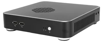 Zdjęcie produktu dla Obudowa do komputera stacjonarnego z dobrym odprowadzaniem ciepła – elegancka, kompaktowa, czarna obudowa do mini HTPC przeznaczona do domowego komputera multimedialnego