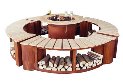 Produktbild von Badeko Grill-/Feuerstelle „Freiburg“ in Edelrostoptik