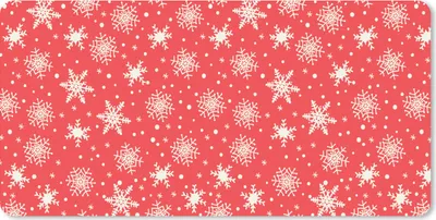 Produktbild von MuchoWow® Schreibtischunterlage Muster - Schneeflocke - Weihnachten - Rot - Weiß 80x40 cm - XXL Mauspad - Gaming Mauspad