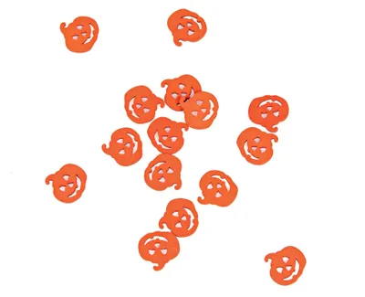 Produktbild von 15 Halloween Tischkonfetti Kürbis orange 10g - Einheitsgröße