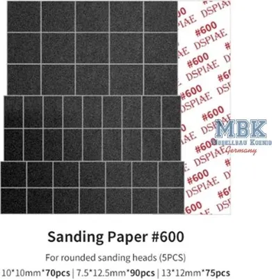 Produktbild von DSPIAE DSP-MSP-ES06 Sanding Paper f. Arc Reciproctg.Sanding Head #600