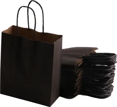 Zdjęcie produktu dla Zestaw 40 papierowych toreb na zakupy z uchwytami, wymiar 18x8x21 cm