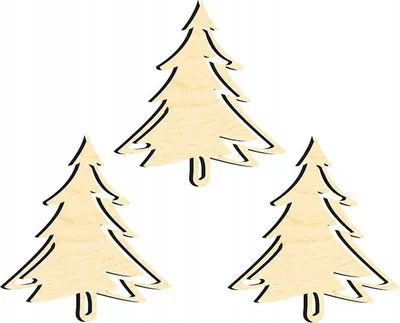 Produktbild von Weihnachtsbaumschmuck aus Holz Z29 3-tlg.