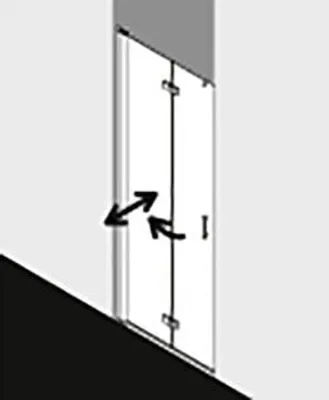 Produktbild von Kermi DI2DR08020VAK Pendel-Falttür Diga 2DR 0800x
