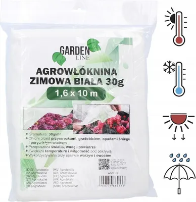 Image de Agrowinterabdeckvlies Protection Printemps Et Hiver Non-Tissé 1,6X10M 30 G Blanc
