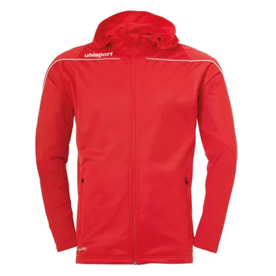 Produktbild von Uhlsport Fußball Stream 22 Hood Jacke Herren Kapuzenjacke rot weiß Gr L