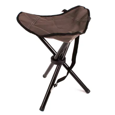 Produktbild von Canyon Cruise Dreibein Campinghocker & Angelhocker – Faltbarer Outdoor Fischerstuhl in Schwarz, ultraleicht & klappbar für Festivals