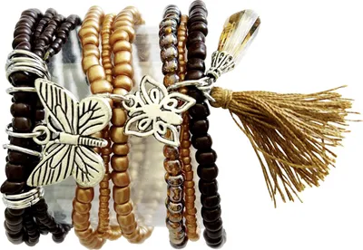 Produktbild von Glorex Armband-Set für 6-9 Armbänder DIY brauntöne