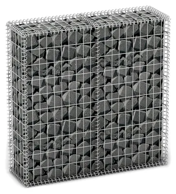 Produktbild von Gabione mit Deckeln, Pflanzkübel, Kräuterbeet, Hochbeete-Kit, Pflanztrog, Vertikalbeet, Pflanzgefäße, Pflanzencontainer, Verzinkter Draht 100×100×30 cm