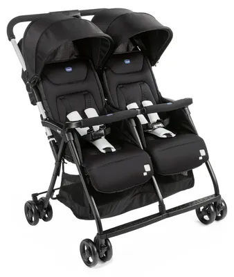 Zdjęcie produktu dla Chicco Ohlala Twin, Osłonka na nogi, Wózek spacerowy podwójny, Każda płeć, Możliwość złożenia, Czarny