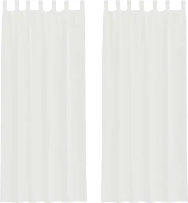 Produktbild von vidaXL Voile Vorhänge mit Schlaufen 2 Stk. Weiß 140x260 cm