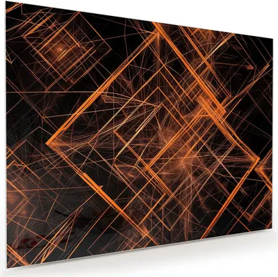 Produktbild von Glasbild 120x90cm in XXL für Wohnzimmer, Schlafzimmer Motiv Geometrisches Muster