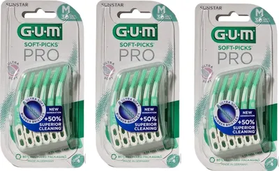 Produktbild von 3x GUM Soft-Picks Pro Medium 3x 30 Stück