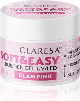 Obrázek produktu pro Claresa Soft&Easy stavební gel GLAM PINK 90g