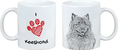 Obrázek produktu pro Keeshond hrnek s psem Miluji Art-Dog