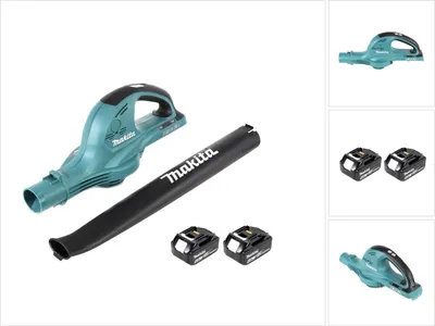 Produktbild von Makita DUB 361 2x 18 V / 36 V Akku Laubbläser Gebläse + 2x Makita BL 1860 6 Ah / 6000 mAh Akku