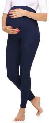 Image de Leggings de grossesse longs pour femme Merry Style en viscose MS10-297 (bleu marine, 3XL)