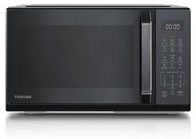 Immagine prodotto di Forno a microonde TOSHIBA nero lucido, 20 litri, 800 W, forno a microonde digitale solo cottura con 11 livelli di potenza, 6 programmi automatici, funzione di cottura rapida, scongelamento, display digitale, MW3-EM20PE(BM)