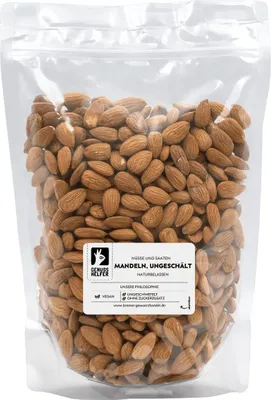 Produktbild von Mandeln, natur, Nüsse ganz und ungeschält, 1kg