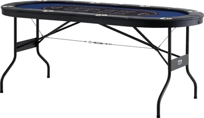 Zdjęcie produktu dla Stół do pokera 8 os składany z łokietnikiem na karty blackjack texas holdem