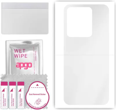 Produktbild von apgo Rückseite Schutzfolie, klar, kompatibel mit Vivo V25e, Hinten Hydrogel-Displayschutzfolie mit Positionierhilfe, kratzfest, einfache Montage