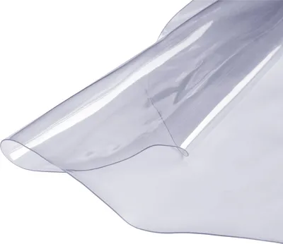 Image de SucceBuy Protection de nappe transparente, rectangle de 18" x 36", nappe en plastique PVC de 1,5 mm d'épaisseur, protection de bureau imperméable et résistante aux rayures pour bureau, table basse et table de salle à manger