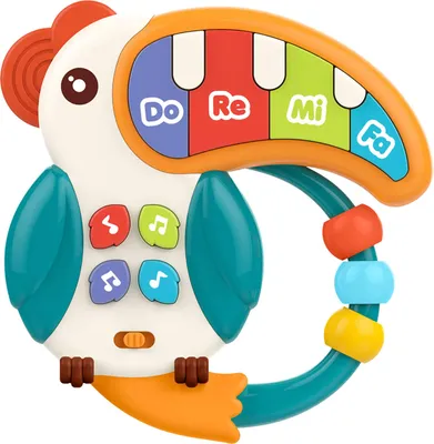 Produktbild von Musikspielzeug Baby Spielzeug Papagei mit Spielfunktionen Licht- u. Soundeffekte