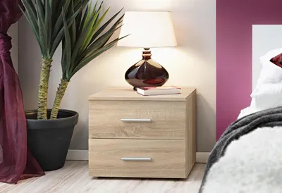 Produktbild von Moderne Schwarz Schlafzimmer Nachttisch Designer Holz Luxus Beistelltisch