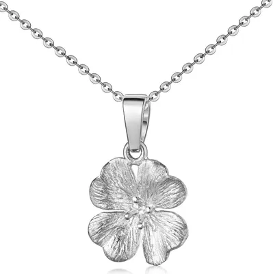 Produktbild von MATERIA by Matthias Wagner Kleeblatt Damen Kettenanhänger - 925 Silber Glücksbringer Anhänger wahlweise mit Kette KA-7