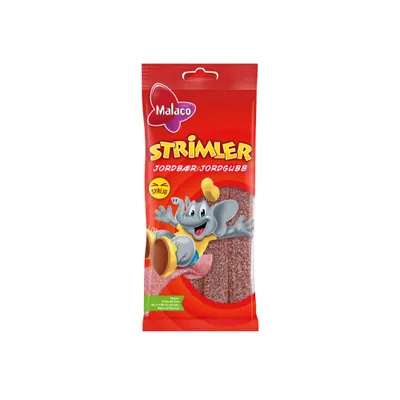 Produktbild von Malaco Strimler Jordbær 80g