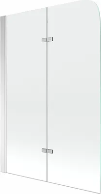 Produktbild von Mexen Felix 2-Flügel-Badewannenwand 100 x 140 cm, Transparent, Chrom - 890-100-002-01-00